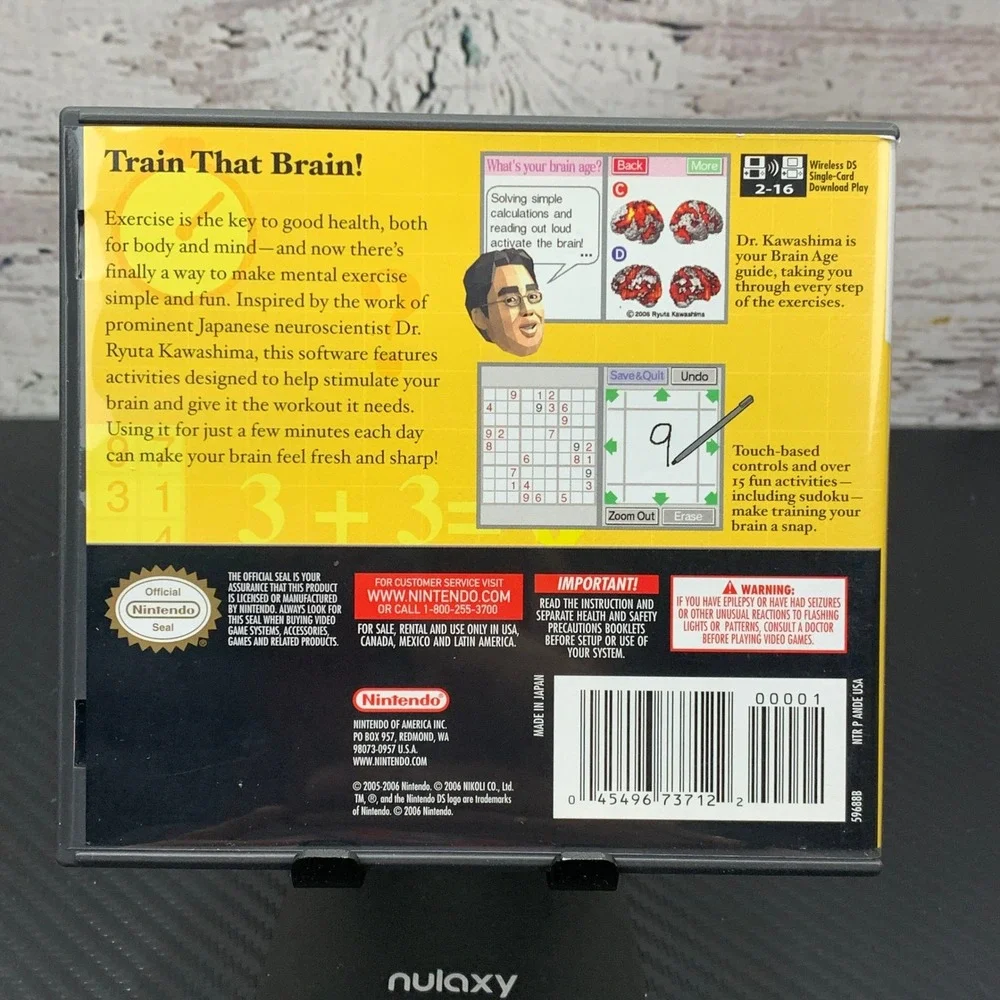 Nintendo Brain Age DS Game Sudoku Included Brain Training Puzzle Game‎